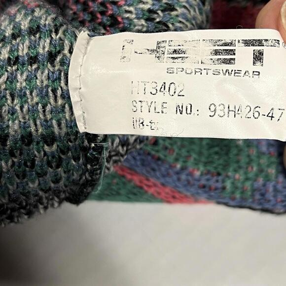 Vintage Heet Sportswear Thick Sweater Geometric Abstract Sweatshirt Sz M - Picture 6 of 10